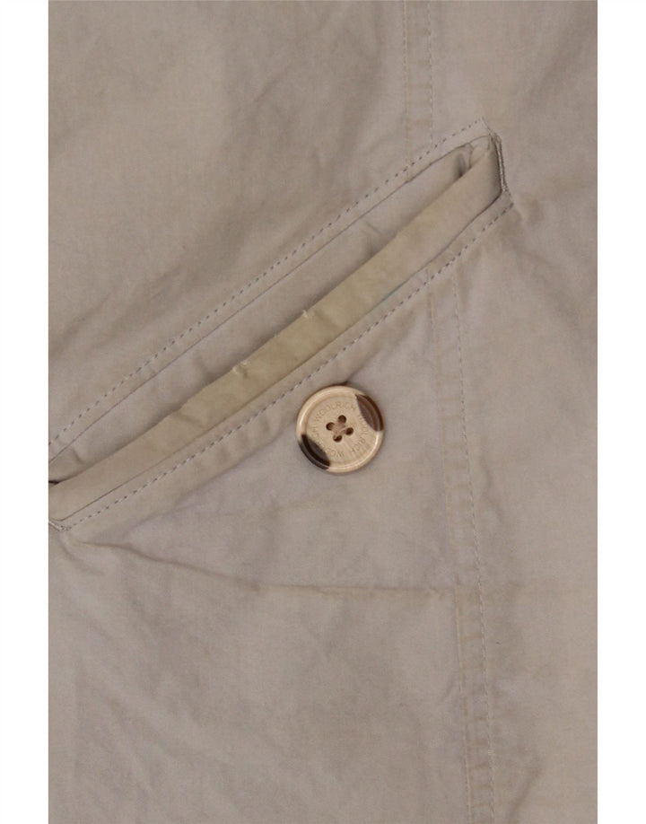 Cappotto imbottito con cappuccio da donna Woolrich UK 14 Cotone grigio medio