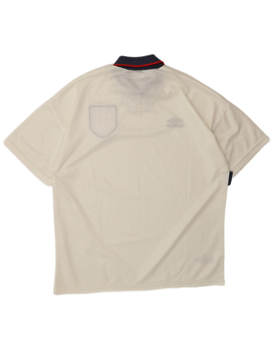 UMBRO Polo grafica Home da uomo Inghilterra 1993-1994 XL poliestere bianco