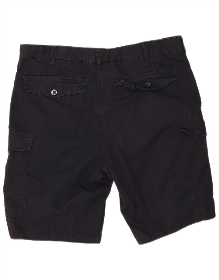 Pantaloncini cargo da uomo Mountain Warehouse W36 Large in cotone blu navy