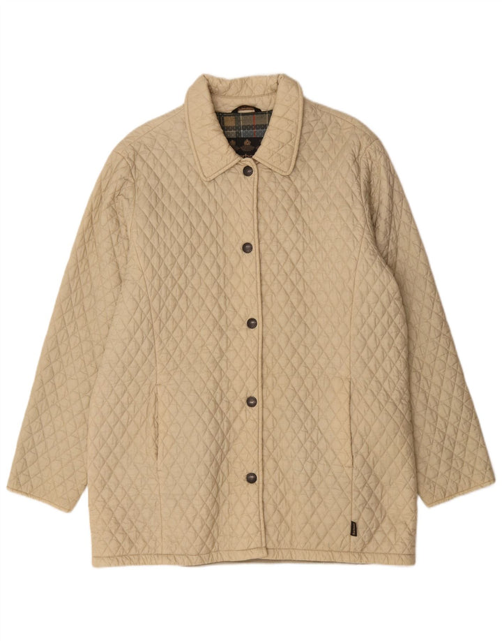Soprabito trapuntato da donna Barbour UK 16 Large Beige in poliammide