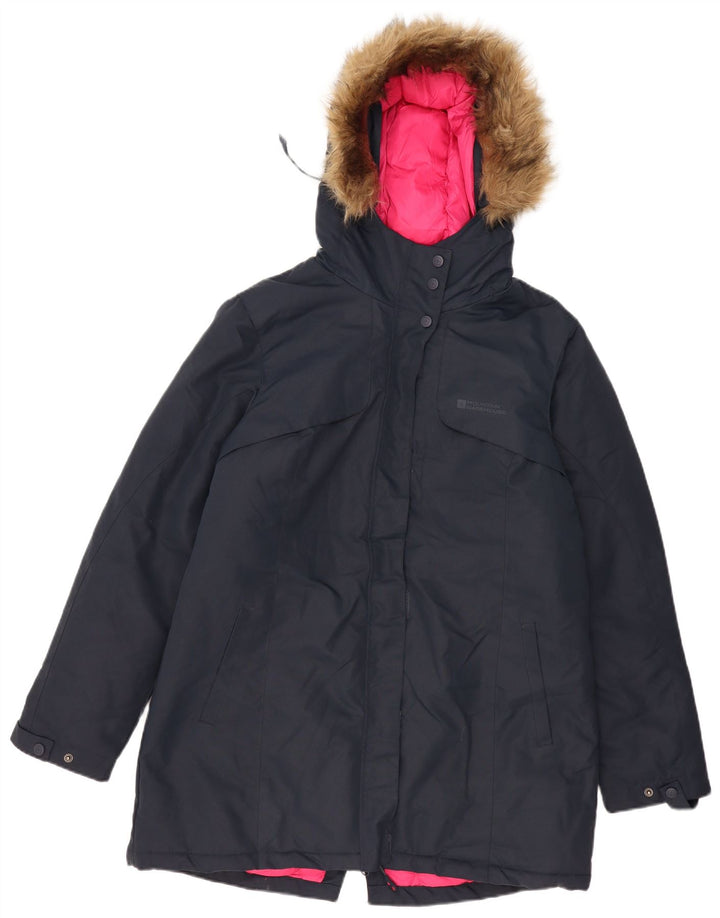MOUNTAIN WAREHOUSE Giacca parka da donna con cappuccio UK 14 grande blu navy