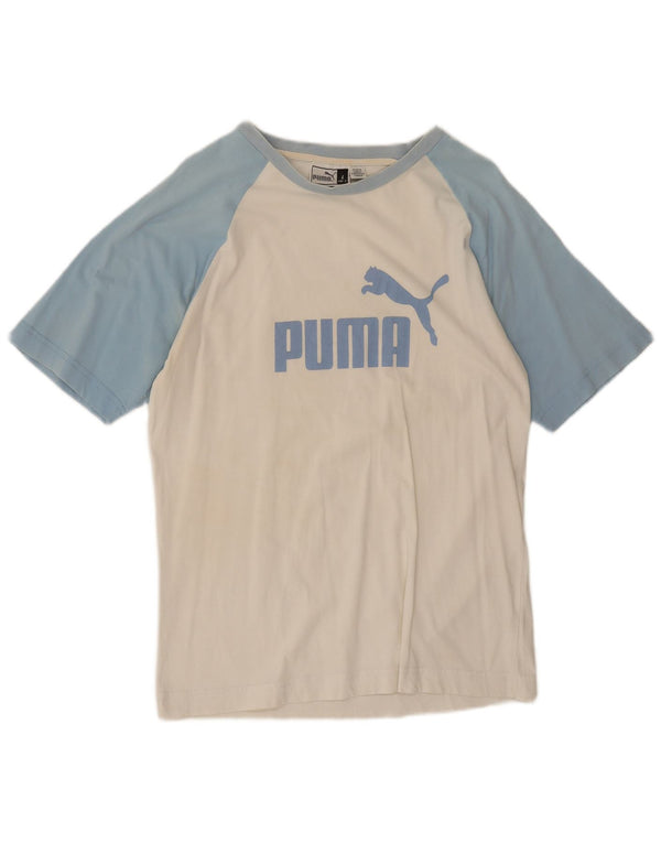 Puma T-shirt grafica da uomo Top Large White Colourblock