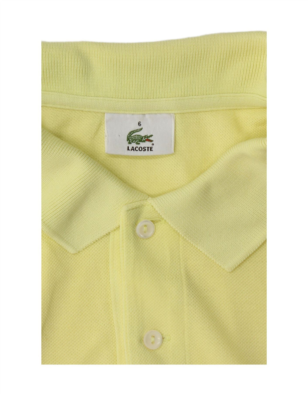 Polo da uomo LACOSTE taglia 6 XL in cotone giallo