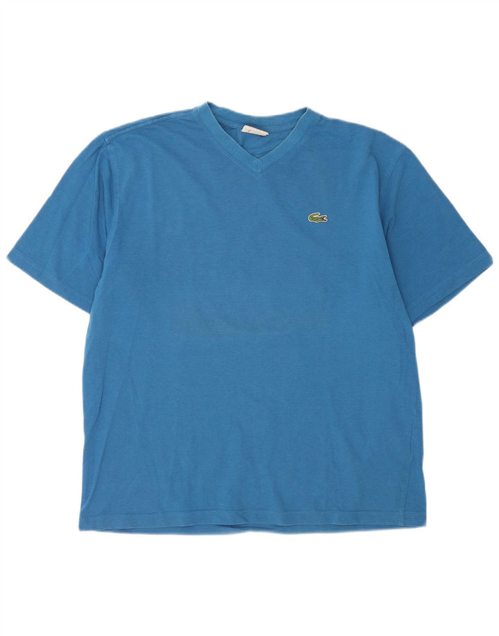 T-shirt da uomo Lacoste taglia 5 grande in cotone blu