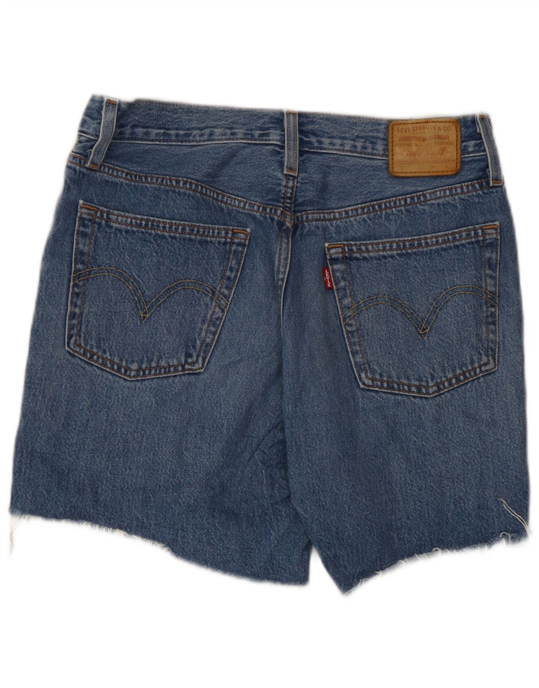 Pantaloncini di jeans Levi's 501 da donna W27 piccoli in cotone blu