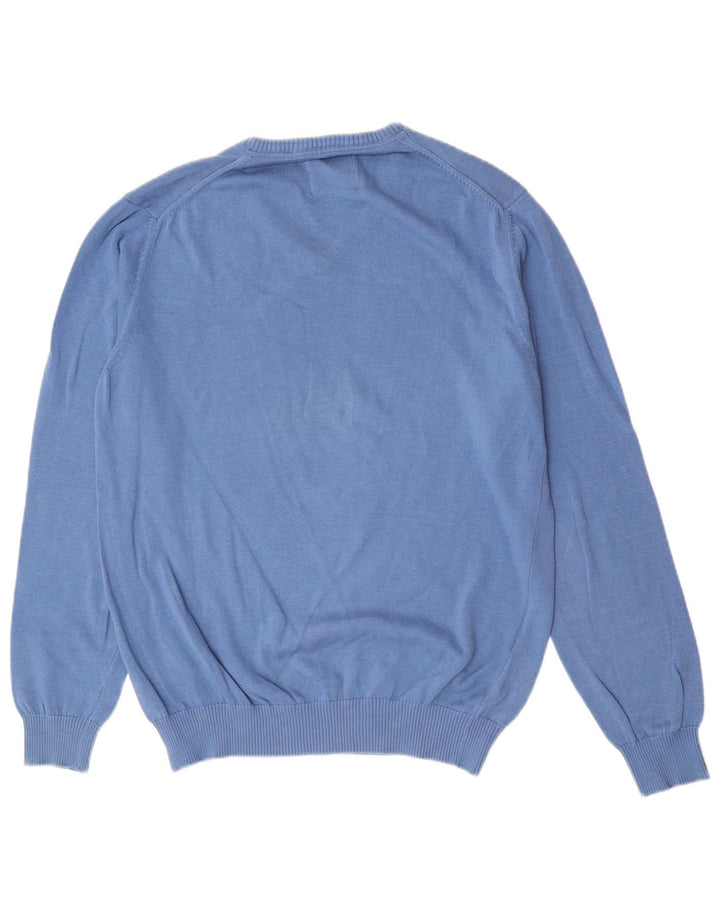 PEPE Jeans Maglione da uomo con scollo a V in cotone blu medio
