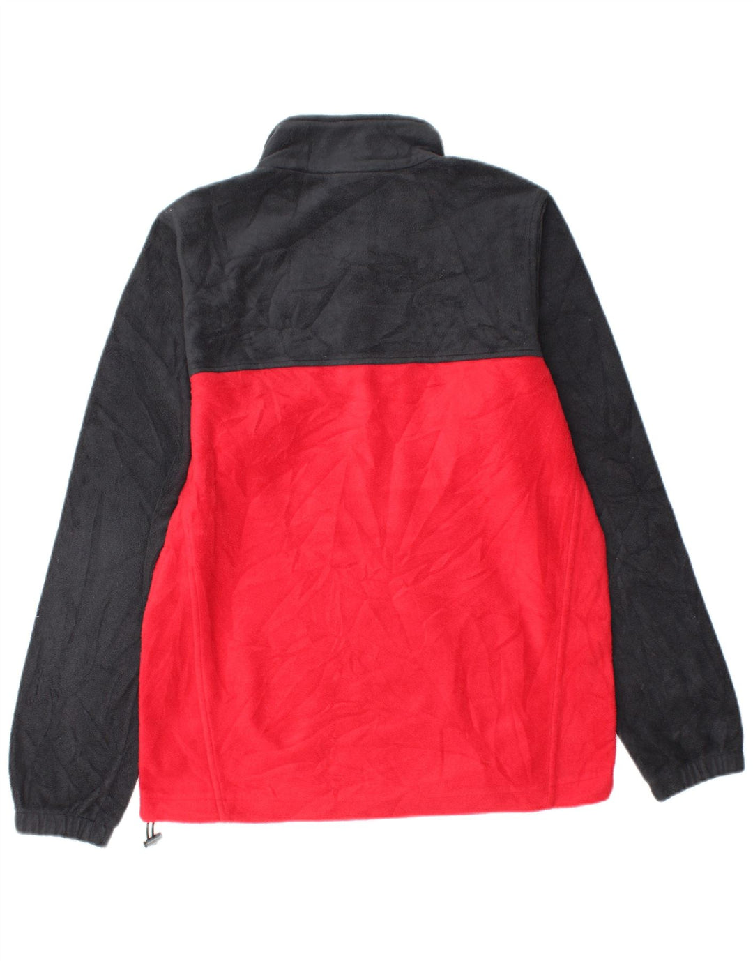 Maglione in pile da uomo Columbia con zip e collo piccolo in poliestere color block rosso
