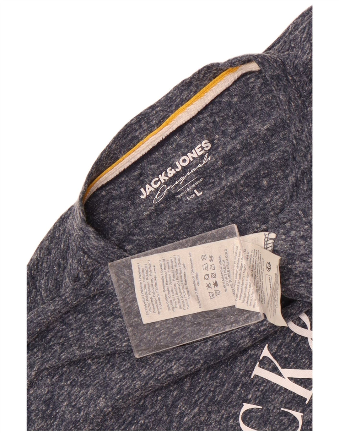 Jack & Jones T-shirt grafica da uomo Top grande in poliestere chiazzato blu navy