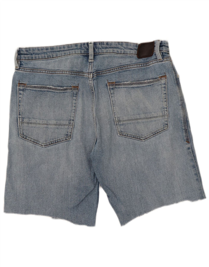 Pantaloncini di jeans da uomo Marks & Spencer W34 grande cotone blu
