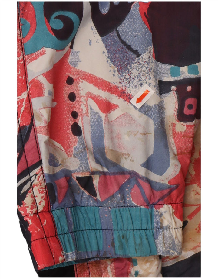 MAIER Giacca a vento pullover oversize da uomo UK 6 XS Nero floreale