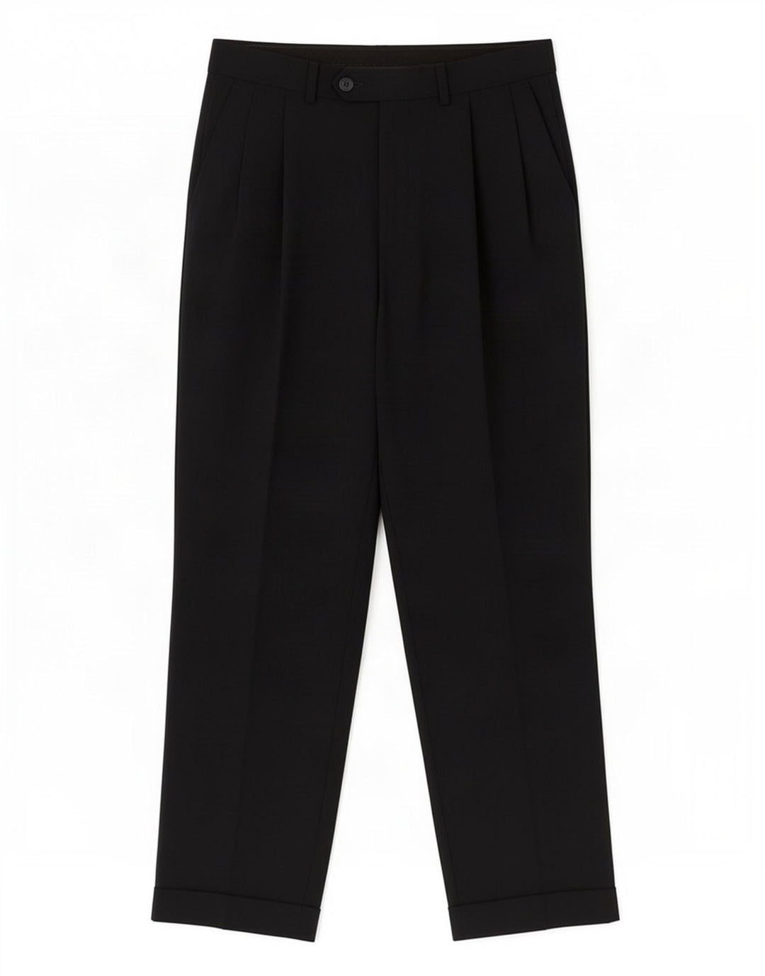 Pantaloni da abito con pegging da uomo Marks & Spencer W30 L29 poliestere blu navy