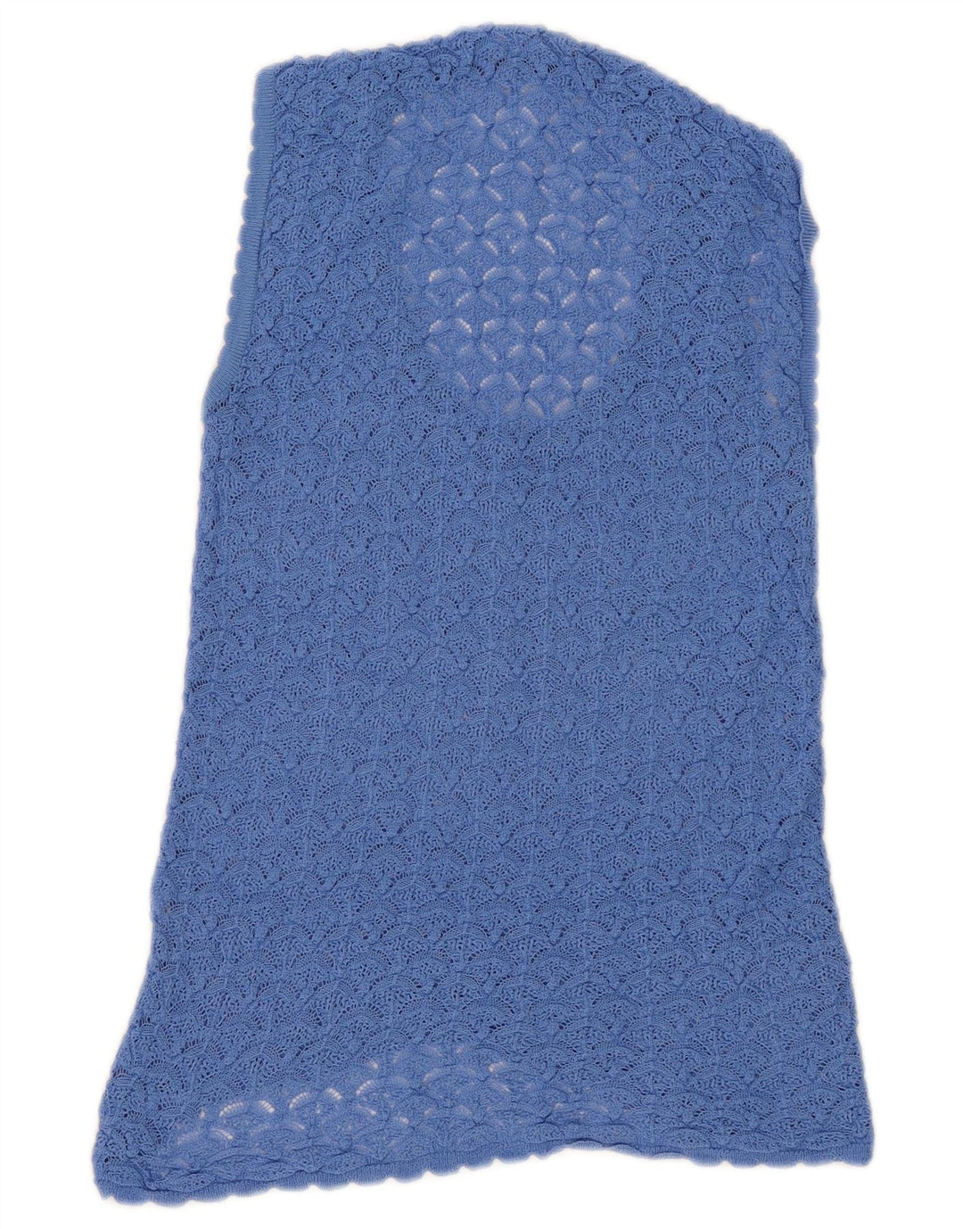 Top Zara da donna senza maniche all'uncinetto, blusa UK 12, blu medio
