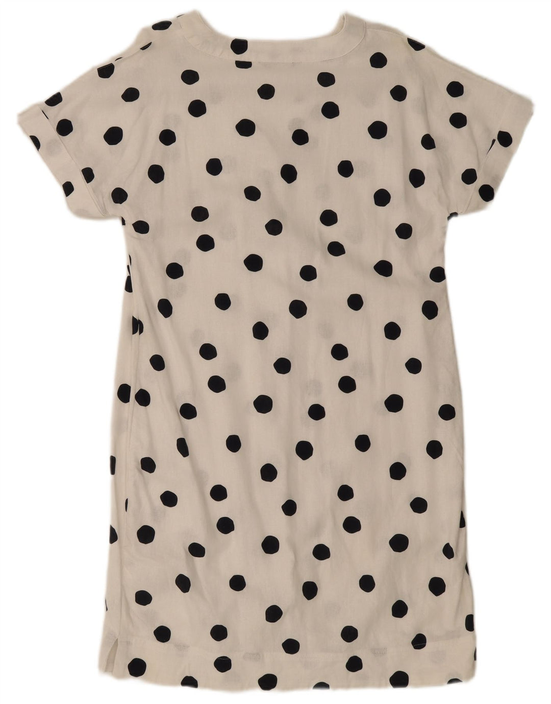 Abito a trapezio da donna Marks & Spencer UK 14 lino medio a pois bianco