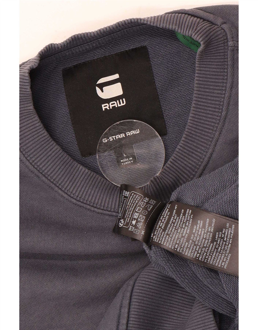 Felpa militare da uomo G-Star Maglione grande cotone blu navy