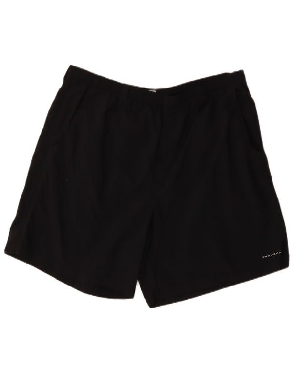 COLUMBIA Mens Omni-Shade Graphic Sport Shorts XL Black Polyester