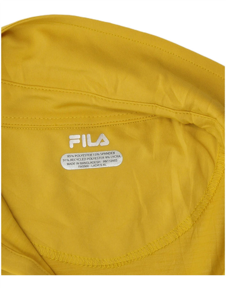 Polo da donna Fila UK 18 XL poliestere giallo
