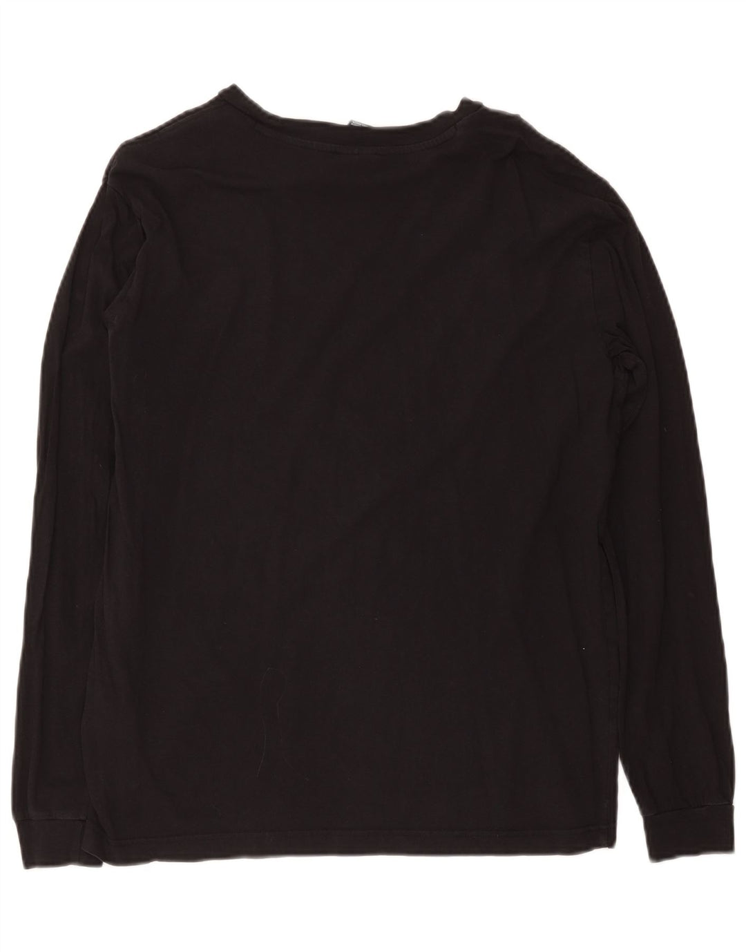 Champion Top grafico da uomo a maniche lunghe in cotone nero medio