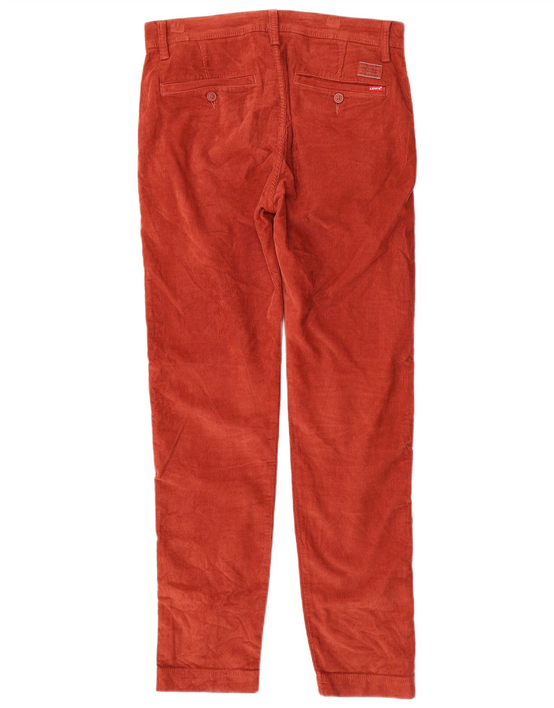 LEVI'S Pantaloni slim affusolati in velluto a coste da uomo W31 L32 in cotone rosso