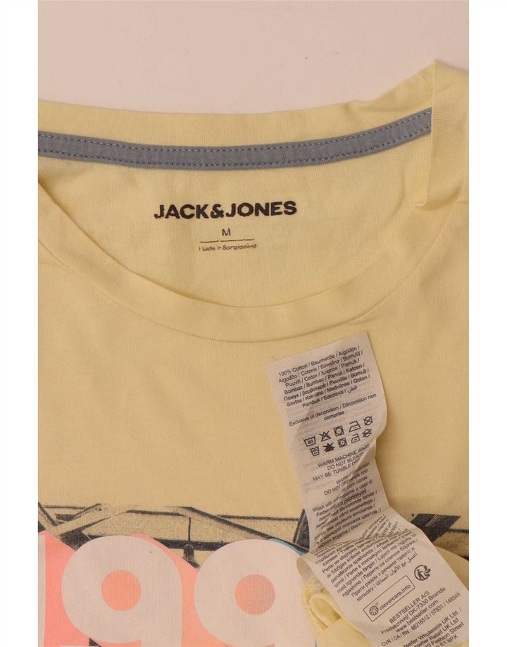 T-shirt grafica da uomo Jack & Jones Top in cotone giallo medio