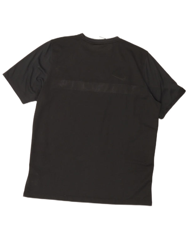 T-shirt da uomo Nike Dri Fit Top 2XL poliestere color block nero
