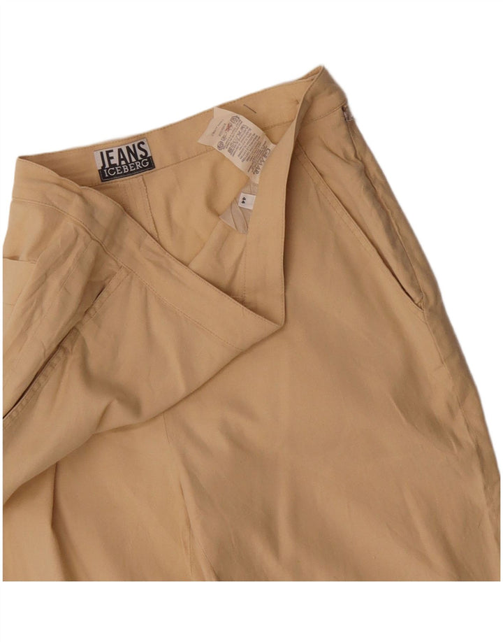 Pantaloni Capri da donna Iceberg IT 44 Medium W30 L19 Lino beige