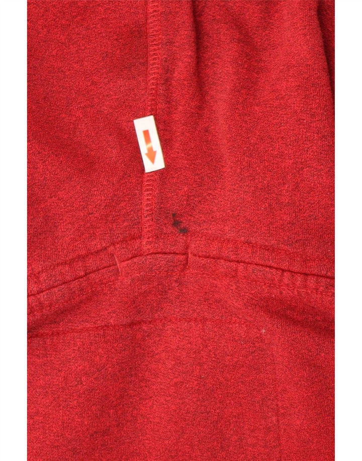 Maglione con cappuccio e zip da uomo Superdry piccolo in cotone rosso
