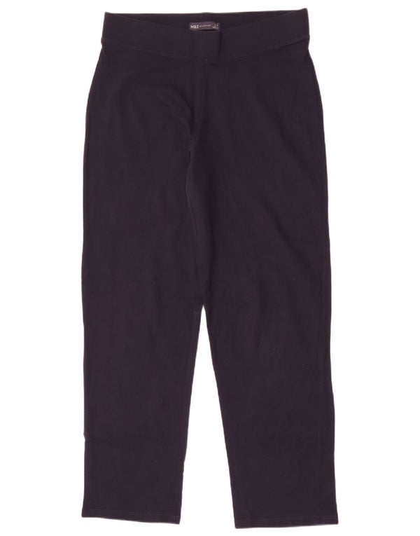 Pantaloni da tuta da donna Marks & Spencer UK 12 cotone blu navy medio