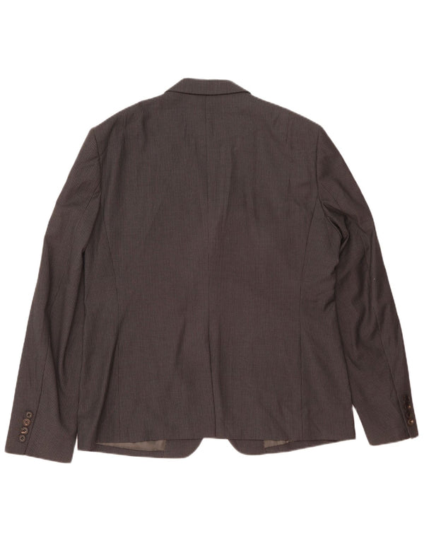 Giacca blazer a 2 bottoni da uomo All Saints UK 42 XL gessato grigio