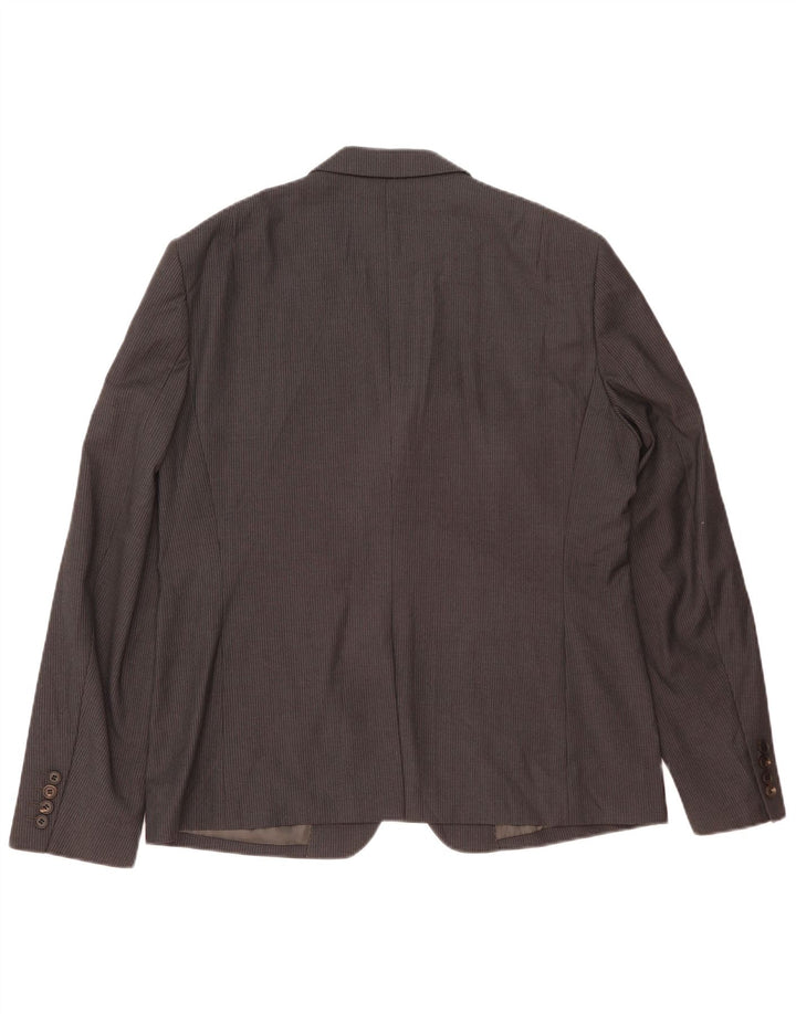 Giacca blazer a 2 bottoni da uomo All Saints UK 42 XL gessato grigio