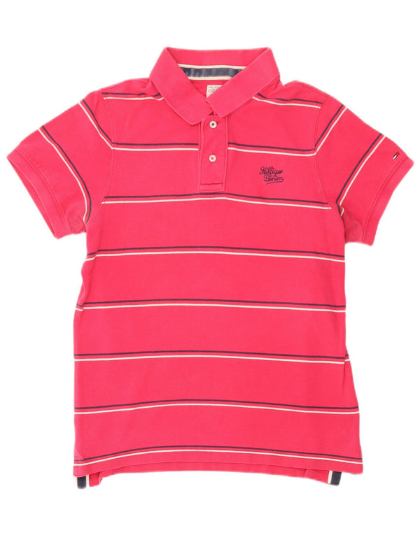 Polo da uomo Tommy Hilfiger grande in cotone a righe rosa