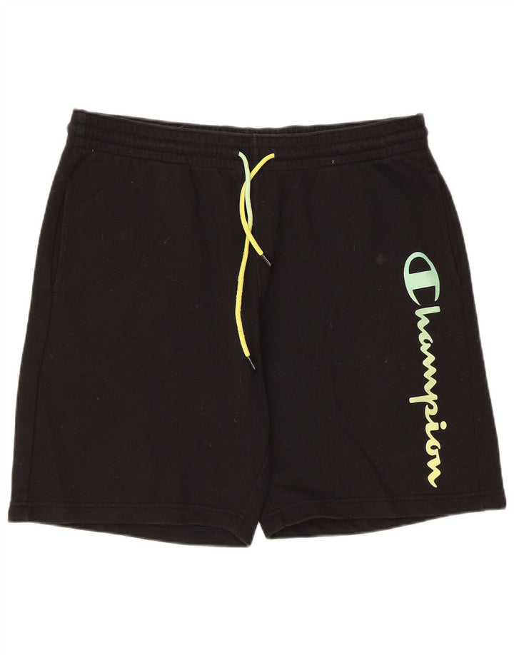 Pantaloncini sportivi grafici da uomo Champion XL in cotone nero