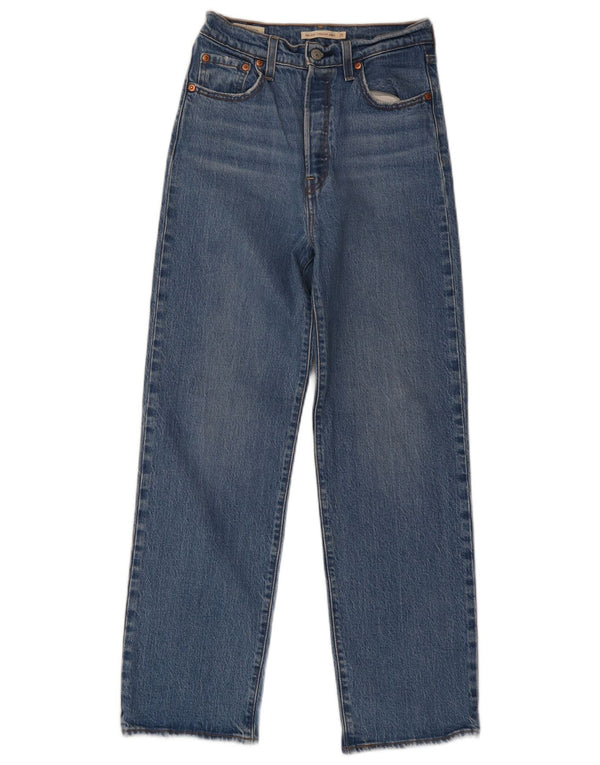 Jeans dritti a vita alta Levi's Ribcage da donna W25 L29 cotone blu