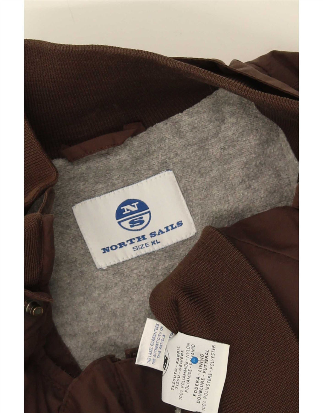 Giubbotto bomber da uomo North Sails UK 42 XL Marrone Poliammide