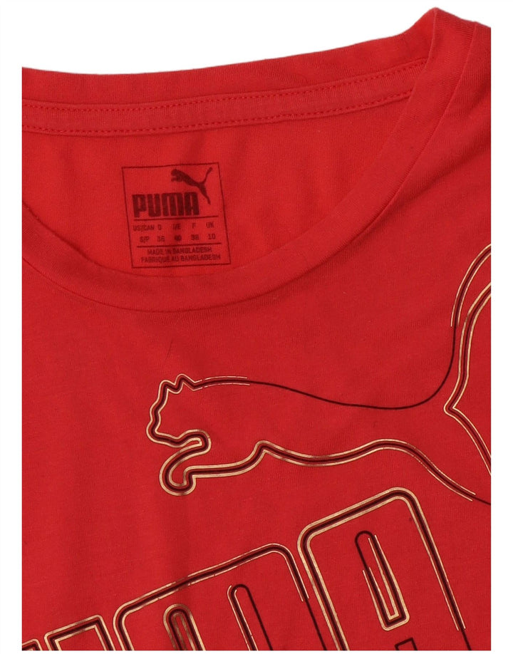 T-shirt grafica da donna Puma UK 10 piccola rosa