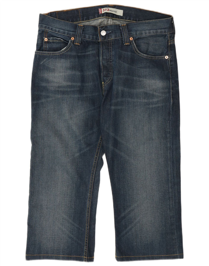 Levi's Uomo 512 Capri Jeans W33 L22 Blu Cotone
