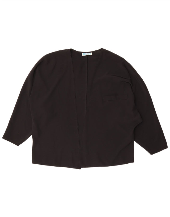 Cardigan vintage da donna dalla vestibilità comoda IT 46 grande acetato nero