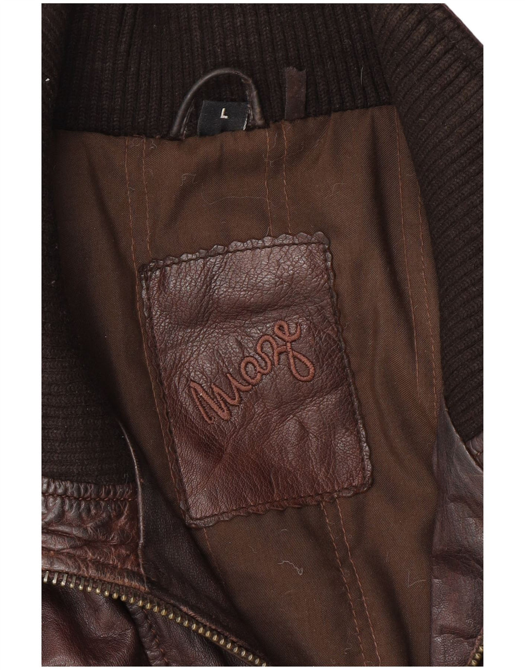 Giacca in pelle da uomo MAZE UK 40 grande in pelle marrone