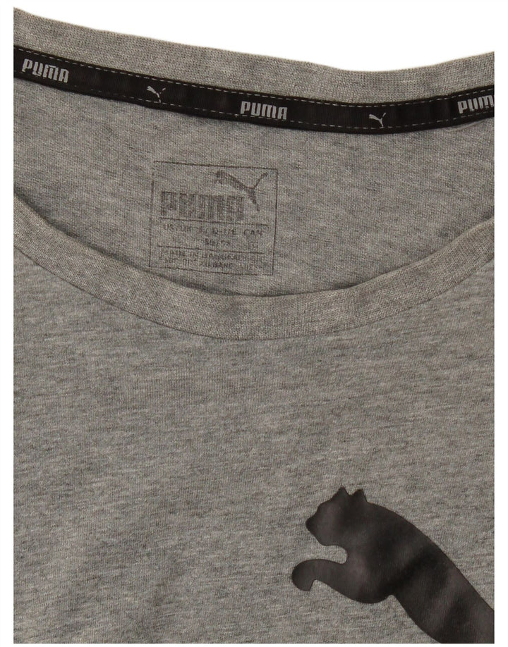 PUMA Mens Graphic T-Shirt Top Large Grey