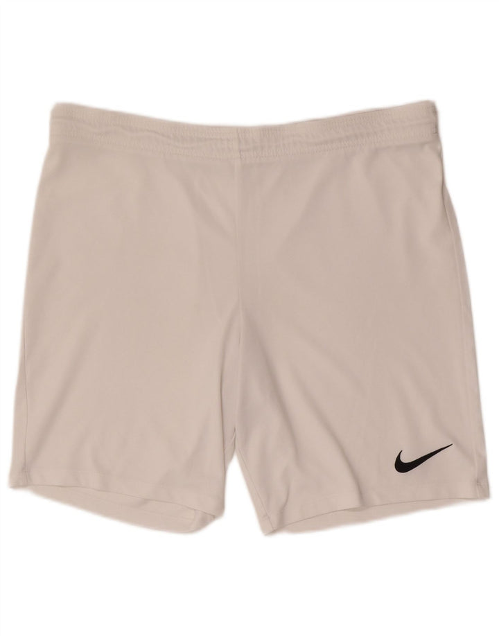 Pantaloncini sportivi Nike Dri Fit da uomo grandi bianchi