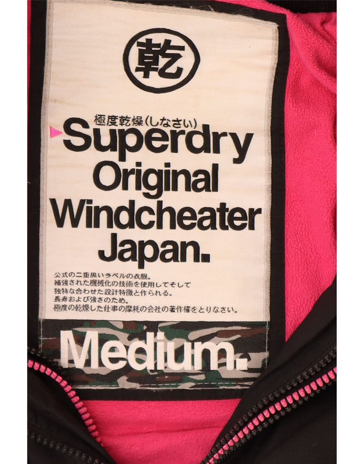 Giacca a vento da donna Superdry Windcheater UK 14 nylon nero medio