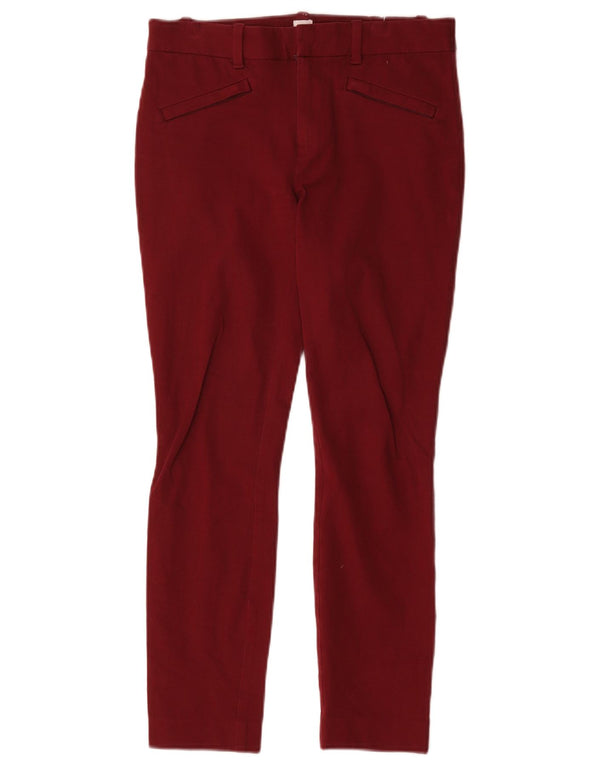 Pantaloni casual skinny alla caviglia da donna Gap US 2 XS W30 L27 Borgogna Cotone
