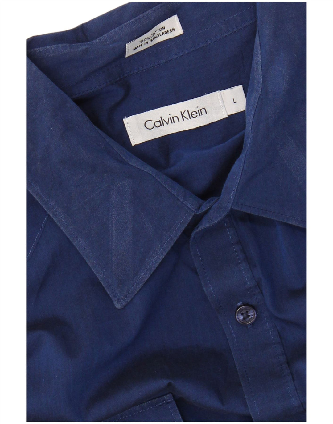 CALVIN KLEIN Camicia Uomo Large Blu Cotone