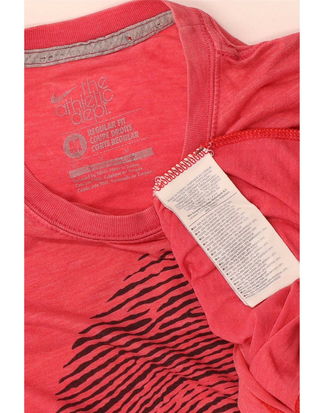 T-shirt grafica Nike da uomo con vestibilità regolare, top in poliestere rosso medio