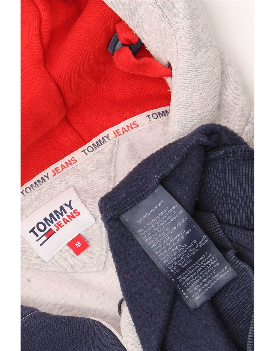 Maglione con cappuccio da uomo Tommy Hilfiger con collo abbottonato, colore blu navy medio
