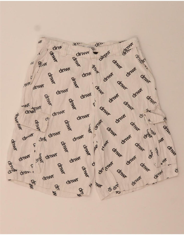 Pantaloncini cargo grafici da uomo Zara EU 38 piccoli W30 bianchi