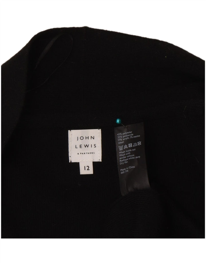Maglione cardigan aperto lungo da donna John Lewis UK 12 medio nero