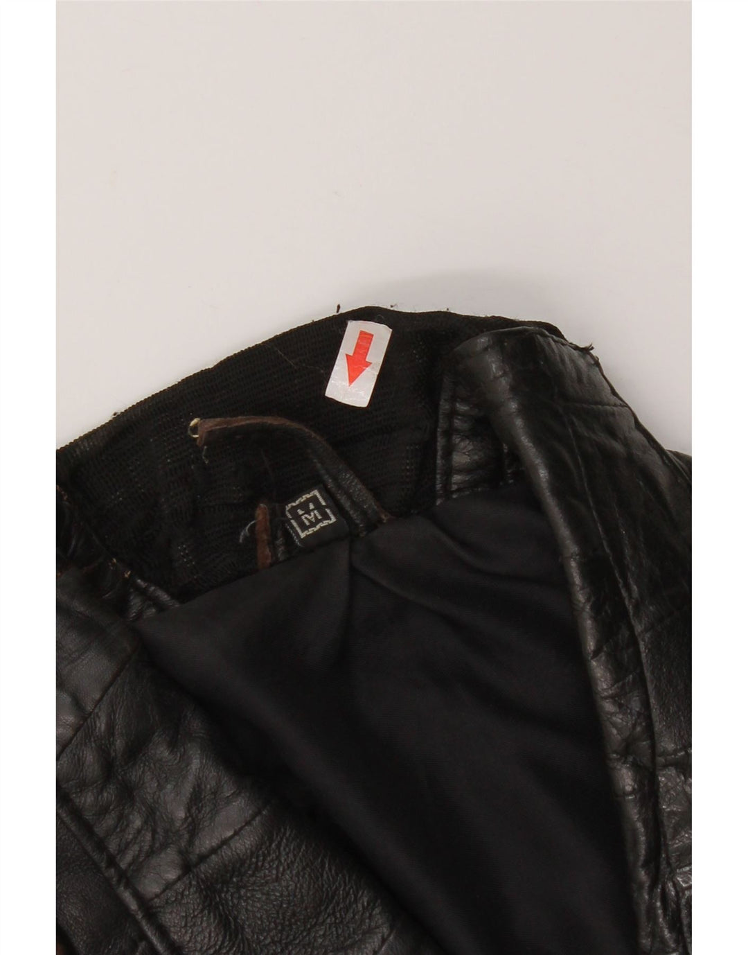 Giacca in pelle bomber da donna vintage UK 12 in pelle nera media