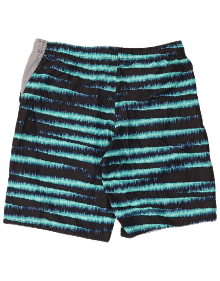 NIKE Mens Swimming Shorts Medium  Turquoise Striped Polyester