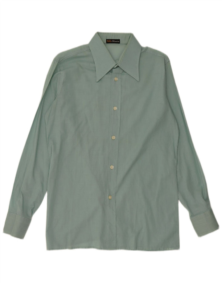 Camicia vintage da uomo piccola verde