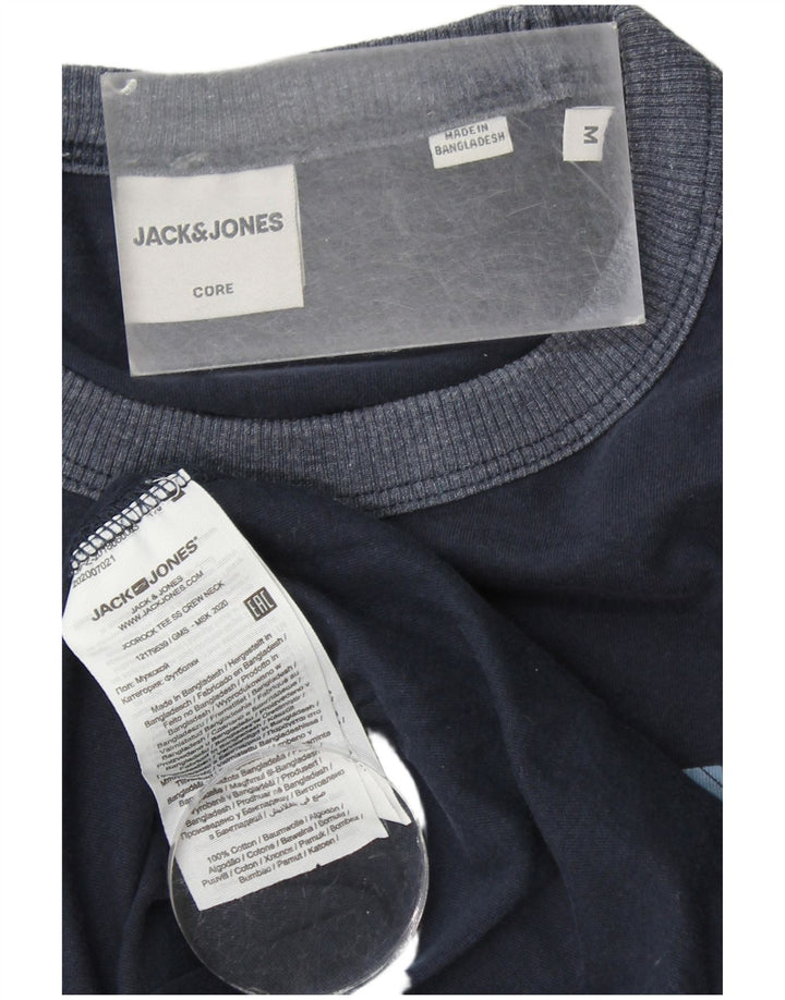JACK & JONES T-shirt grafica da uomo in cotone medio blu navy